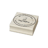 Chique op maat gemaakte rendier kerstgroet stempel (Stempel)