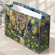 Chique oranje blauw turquoise Siciliaanse citrus c
