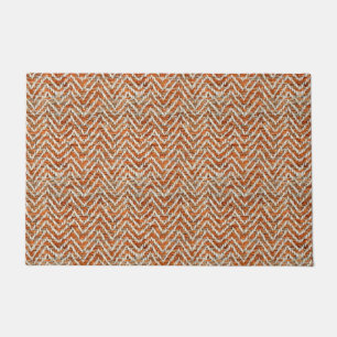 Chique oranje chevron deurmat