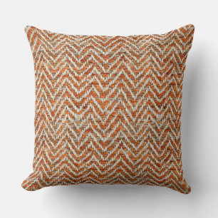Chique oranje chevron kussen