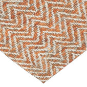 Chique oranje chevronpatroon lange tafelloper (Hoek)