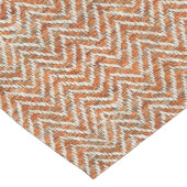 Chique oranje chevronpatroon medium tafelloper (Hoek)