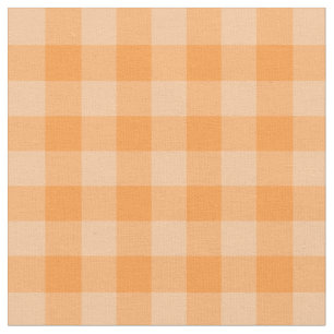 Chique Oranje Gingham Schotlandse Ruit Patroon Stof