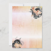 Chique Oranje Rozen String Lights Quinceanera Kaart (Achterkant)