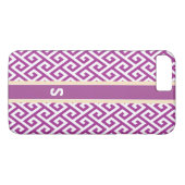 Chique orchidee abstract geometrisch patroon monog Case-Mate iPhone case (Achterkant (Horizontaal))