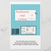 Chique Origami Birds Bruiloft Grote Snoep Wrapper Flyer (Voorkant)