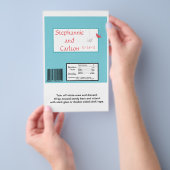 Chique Origami Birds Bruiloft Grote Snoep Wrapper Flyer (Hand)