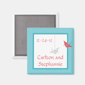 Chique Origami Vogels Bruiloft Favor Magnet (Voorkant / Achterkant)