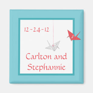 Chique Origami Vogels Bruiloft Favor Magnet
