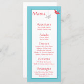 Chique Origami Vogels Bruiloft Menu (Voorkant / Achterkant)