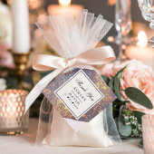 Chique Paars Goud Iriserende Glitter Favor Label