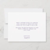 Chique Paarse Afstudeerder Pet Afstuderen dank u k Bedankkaart (Achterkant)