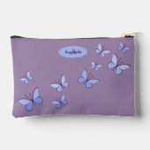 Chique Paarse Blauwe Vlinder Flutter Etui (Achterkant)