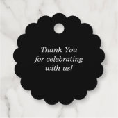 Chique Paarse Bloemen Dank u Bedankjes Labels (Achterkant)