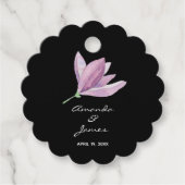 Chique Paarse Bloemen Dank u Bedankjes Labels (Voorkant)