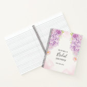 Chique Paarse Bloemen Lijst Vrijgezellenfeest Gesc Notitieboek (Binnen)