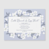 Chique Paarse bloemenpaas brunch magneet uitnodigi (Voorkant)