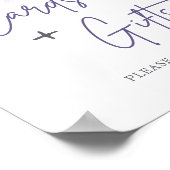 Chique Paarse bloemenscript Vrijgezellenfeest Favo Poster (Hoek)