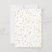 Chique Paarse Bloemige Gouden Confetti Trouwrecept Kaart (Achterkant)
