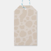 Chique Paarse Boho Highland Koe Meisje Baby shower Cadeaulabel (Achterkant)