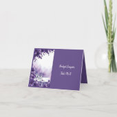 Chique Paarse bruiloft Eiffeltoren Magische gasten Bedankkaart (Voorkant)