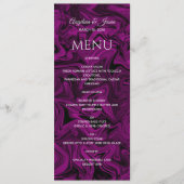 Chique Paarse Bruiloft Menu (Voorkant)