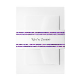 Chique Paarse Faux Glitter Trim - Belly Band Uitnodigingen Wikkel