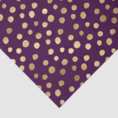 Chique Paarse gouden Stippen Tissuepapier (Detail)