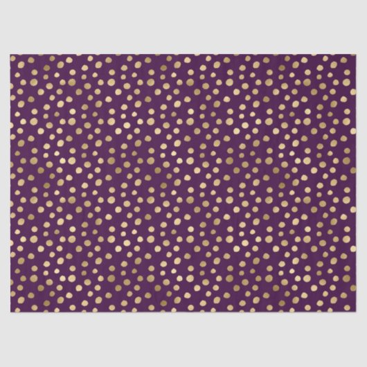 Chique Paarse gouden Stippen Tissuepapier (Voorkant)