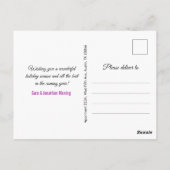 Chique paarse gouden vakantie lichten Kerstmis nie Briefkaart (Achterkant)