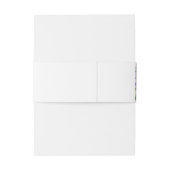 Chique Paarse Lavendel Roze Violet Bloemen Bruilof Uitnodigingen Wikkel (Achterkant Voorbeeld)