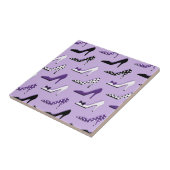 Chique Paarse mode hakken Tegeltje (Zijkant)