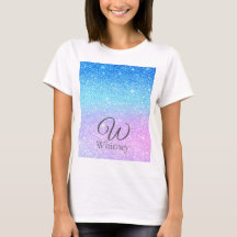 Chique Paarse Ombre Blauwe Glitters Modern