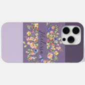 Chique Paarse palet bloeit wilde bloemen Case-Mate iPhone Case (Achterkant (horizontaal))