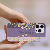 Chique Paarse palet bloeit wilde bloemen Case-Mate iPhone Case