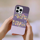 Chique Paarse palet bloeit wilde bloemen Case-Mate iPhone Case