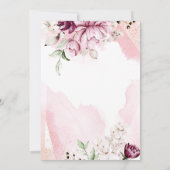 Chique Paarse Rozen Kroon Quinceañera Kaart (Achterkant)