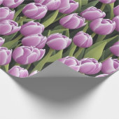 Chique Paarse tulp groen tuin Cadeaupapier (Hoek)