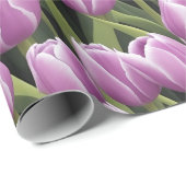 Chique Paarse tulp groen tuin Cadeaupapier (Rol Hoek)