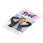 Chique Paarse Waterverf Afstuderen Fotomagneet Magneet (Linkerzijde)