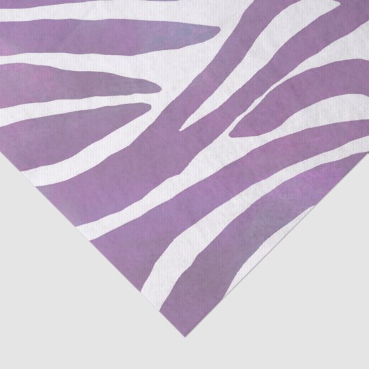 Chique Paarse Zebra Stripes Tissuepapier (Detail)