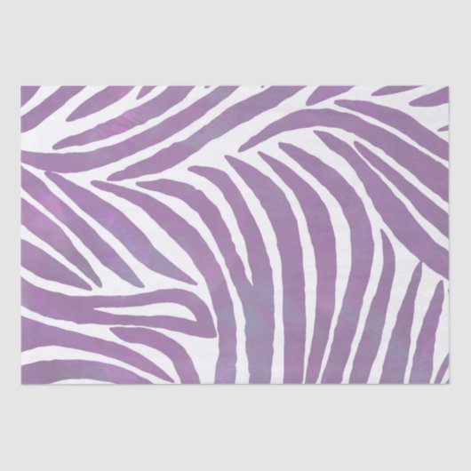 Chique Paarse Zebra Stripes Tissuepapier (Voorkant)