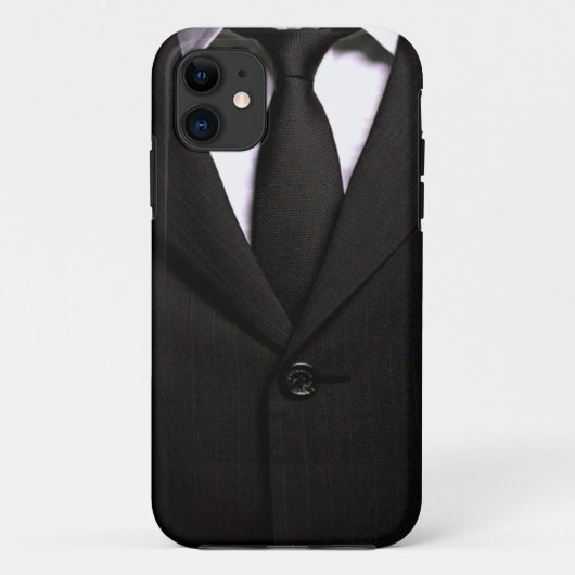 Chique pak en zwarte stropdas Case-Mate iPhone case (Achterkant)