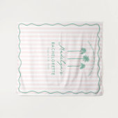 Chique Palm Springs Bachelorette-fotobackdrop Wandkleed (Voorkant (horizontaal))