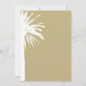 Chique palmboom strand bruiloft uitnodigingen (Achterkant)