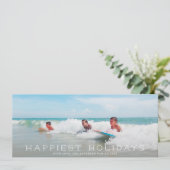 Chique Panoramisch Eenvoudig Minimalistisch 1 Foto Feestdagenkaart (Staand voorkant)