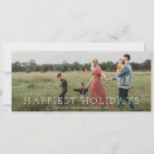 Chique panoramische eenvoudige minimalistische ker feestdagenkaart (Voorkant)