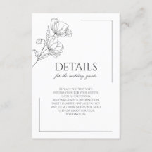 Chique papaver bloem minimalistische bruiloft