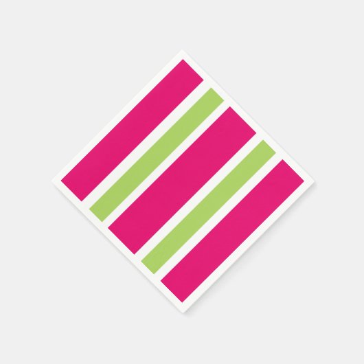 CHIQUE PAPIEREN SERVET_MOOIE HETE ROZE / GROENE ST SERVETTEN (Hoek)