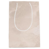 Chique Parel Glam Ivoor Roze Huwelijk Medium Cadeauzakje (Voorkant)